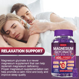 AEQNJV magnesio glicinato gummies para relajación nocturna y descanso.
