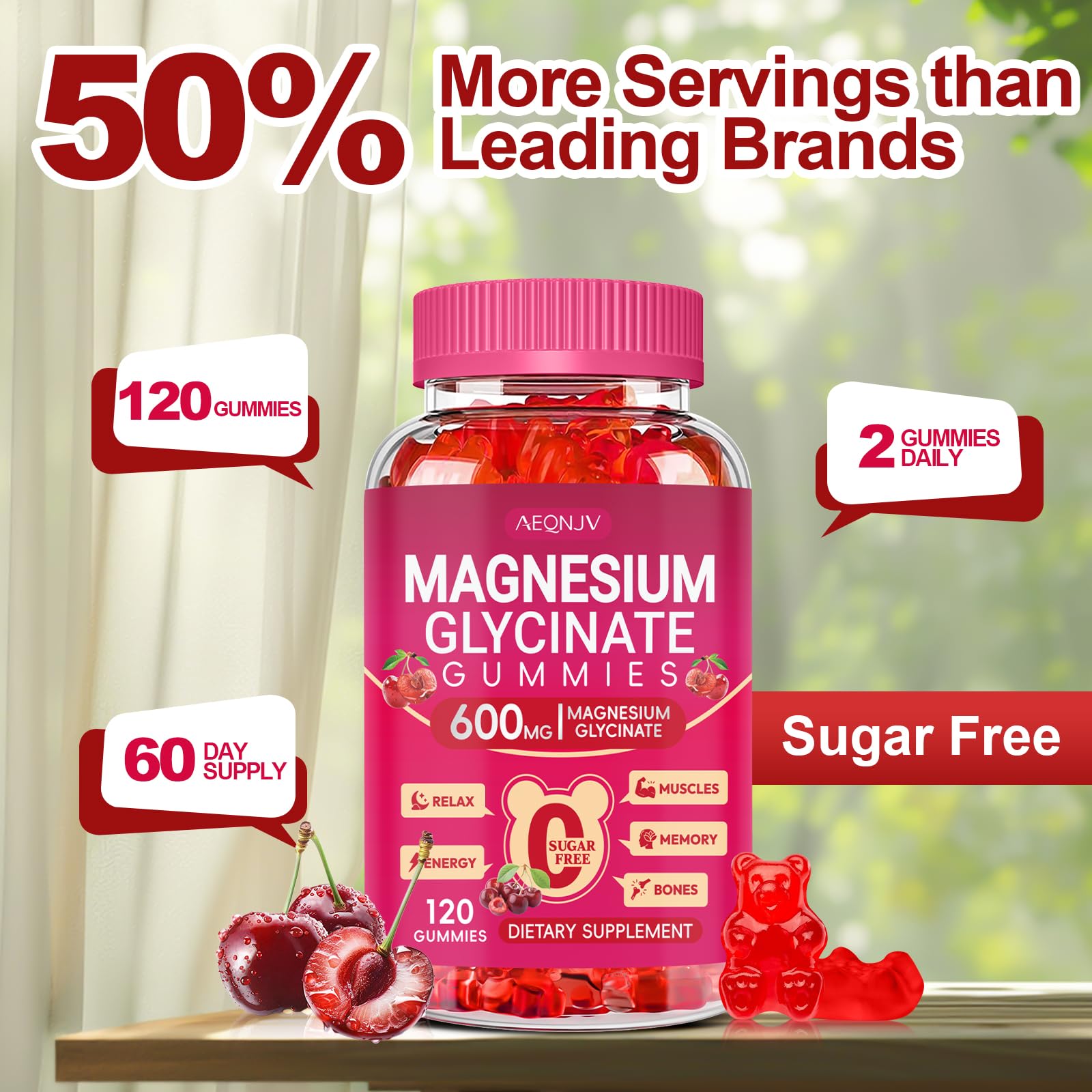 AEQNJV magnesio glicinato con CoQ10 y vitaminas.