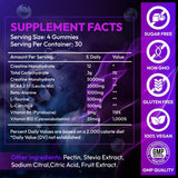 AEQNJV Creatine Gummies monohidratada, opción vegana sin azúcar añadida para entrenos.
