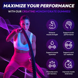AEQNJV Creatine Gummies monohidratada, textura masticable, ideal para mantener el foco.