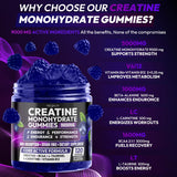 AEQNJV Creatine Gummies monohidratada, vista de viaje, opción práctica para entrenar fuera.
