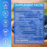AEQNJV gominolas magnesio glicinato 600 mg, etiqueta detalle, relajación suave