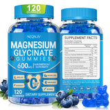 AEQNJV gominolas magnesio glicinato 600 mg, frasco frontal, apoyo para calma diaria