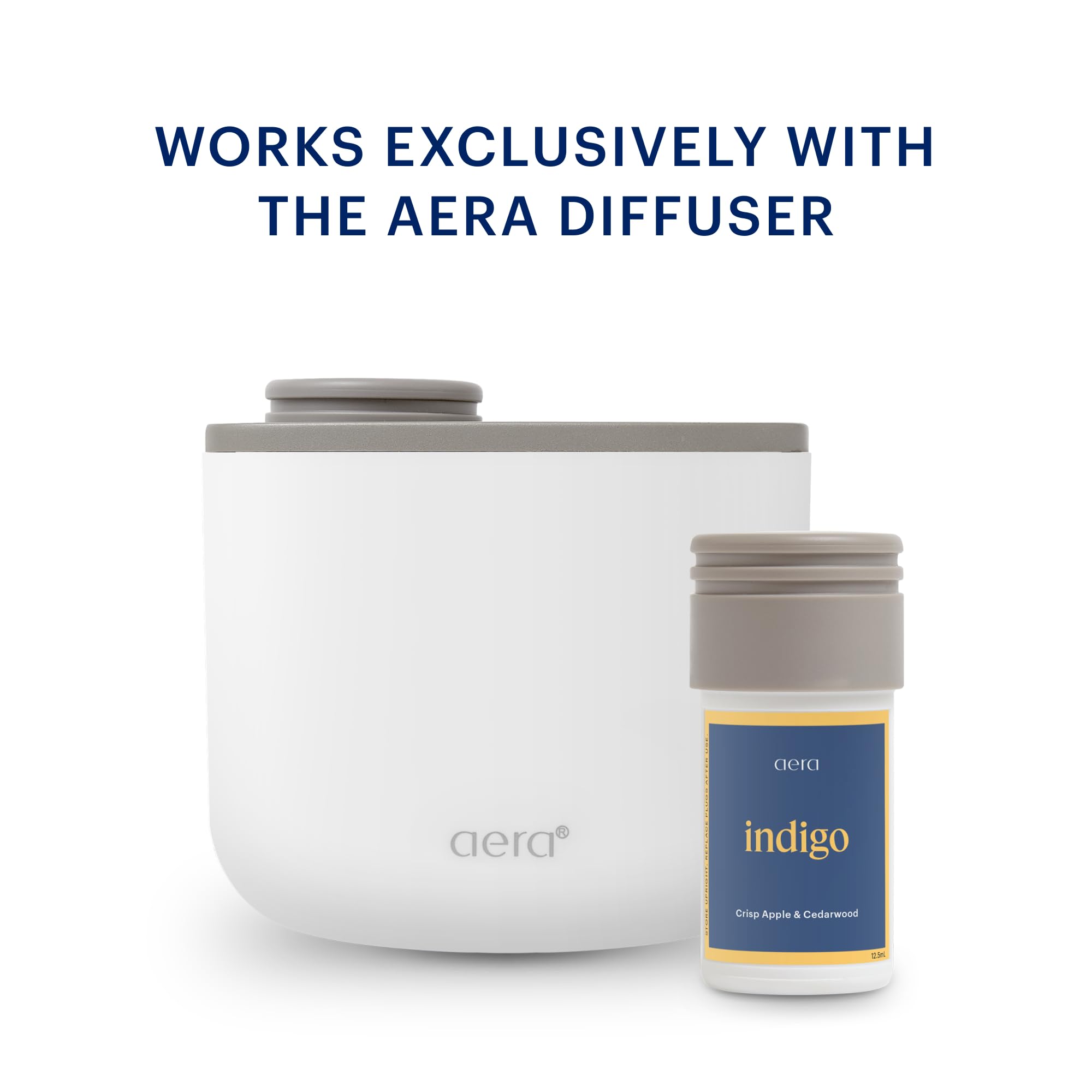 Aera Mini Indigo: envase recambio para mantener la fragancia sin interrupciones.
