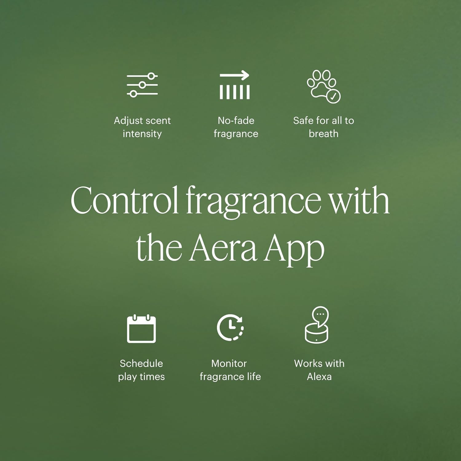 AERA Mini Vanilla: duración prolongada de la fragancia con intensidad ajustable.