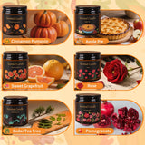 Aeraroma Canela Calabaza vela ámbar para aromas acogedores.
