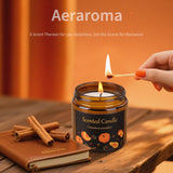Aeraroma Granada Fruta vela ámbar para momentos de relajación.