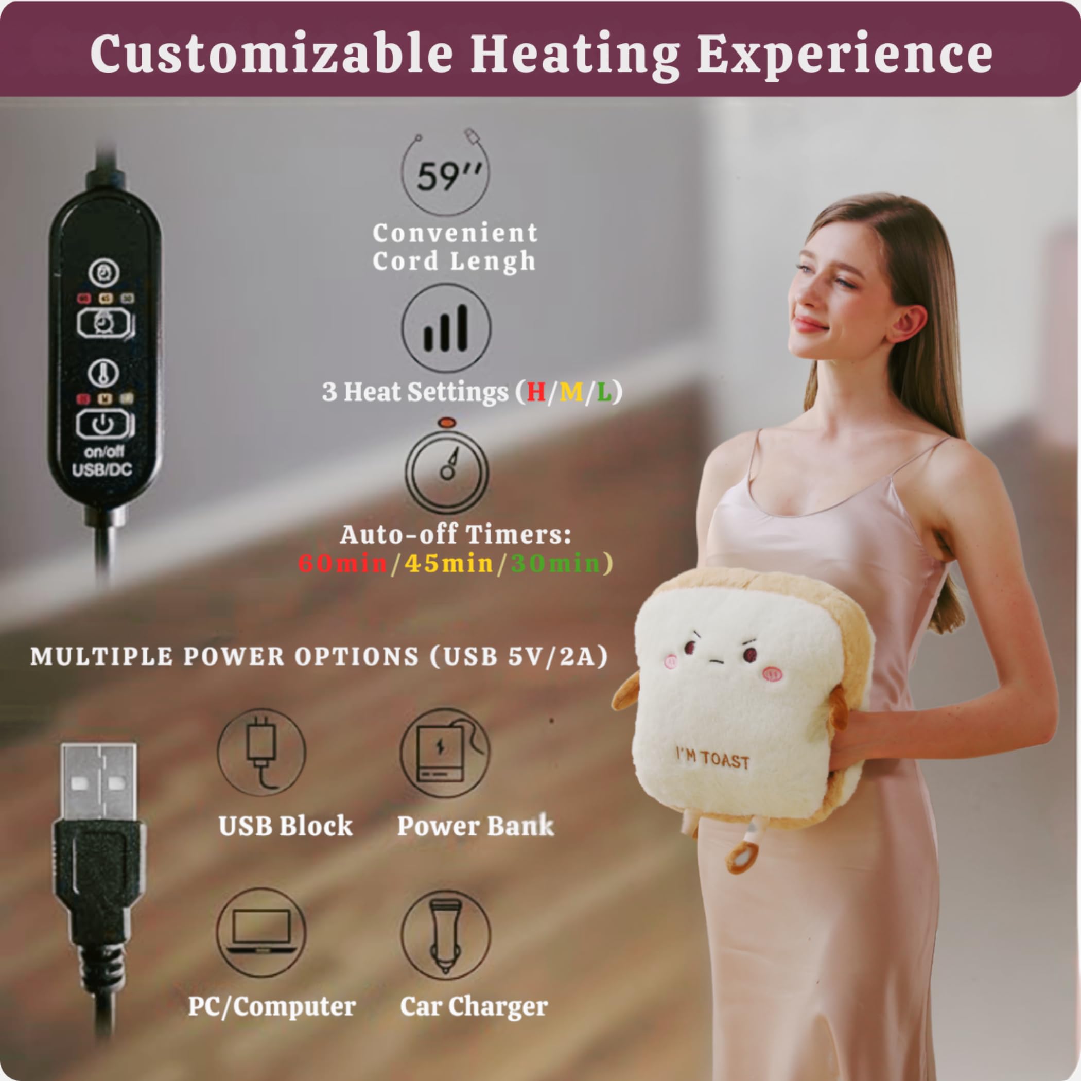 Calor con tres niveles para personalizar la temperatura de AERY ARTS.