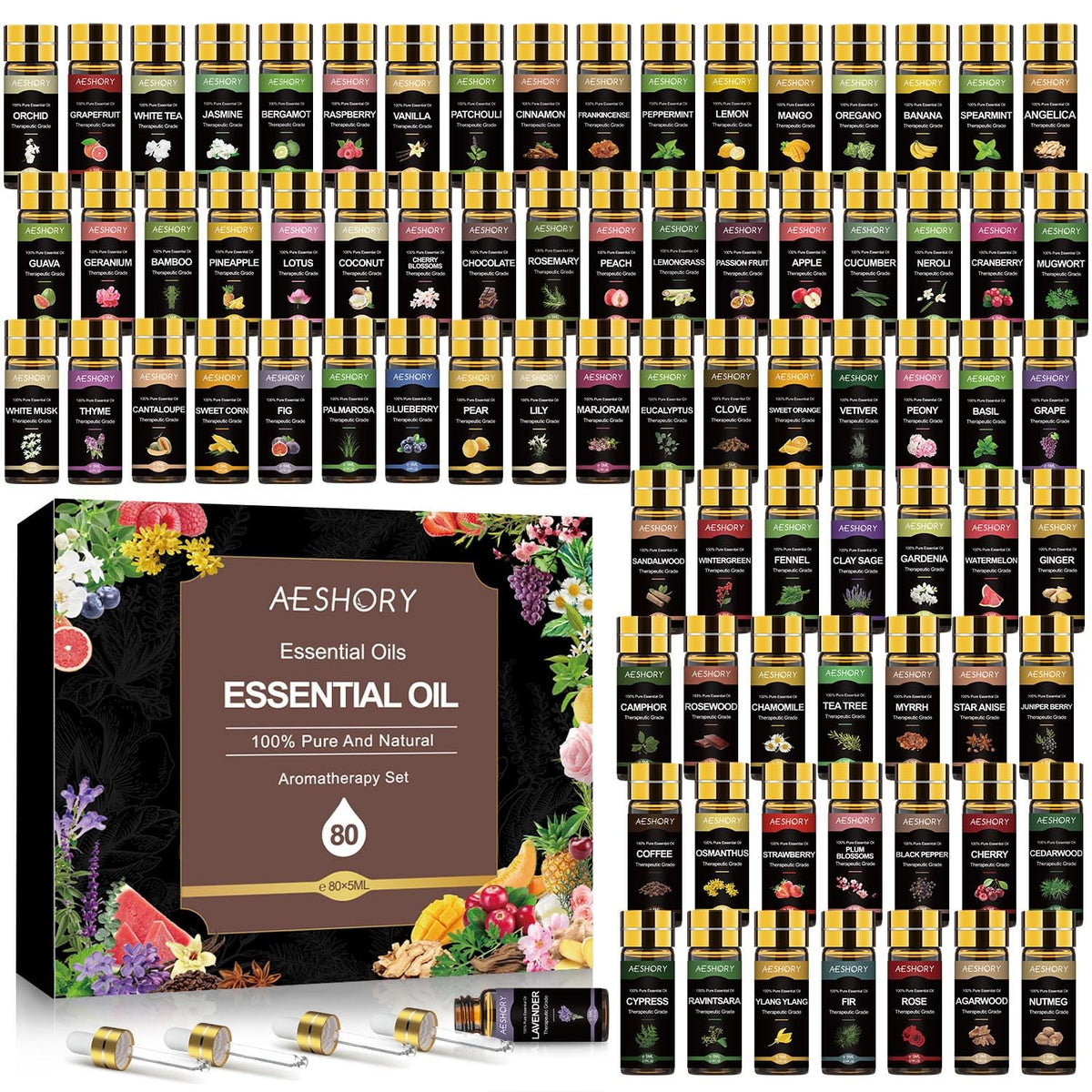 Aeshory frasco lavanda, aroma relajante para ambientes y spa.