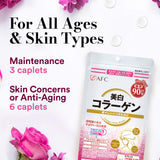 AFC Japan Collagen White Beauty, mezcla en vaso con textura homogénea.