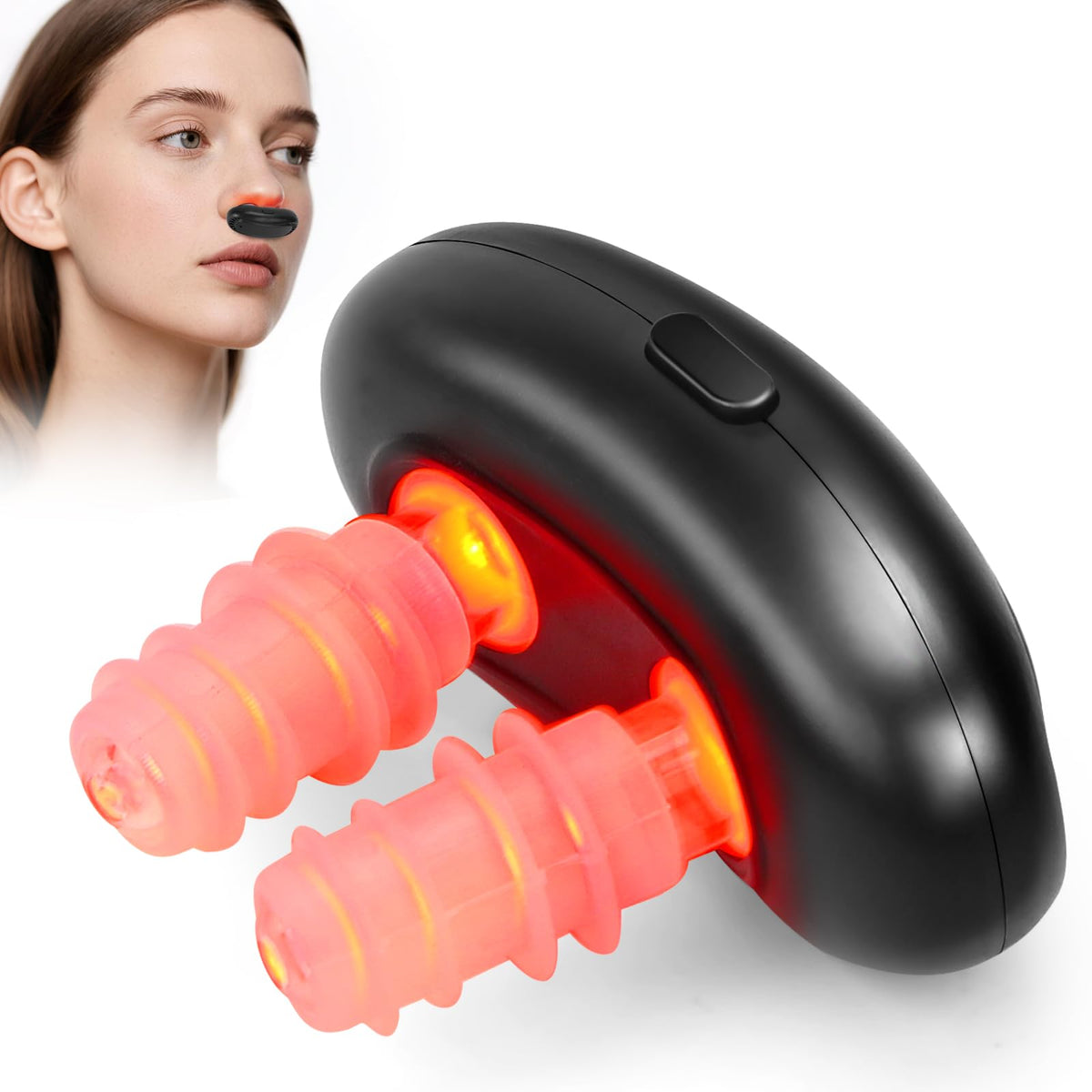 AFFLAT Dispositivo nasal con luz roja para aliviar molestias nasales en casa
