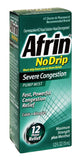Afrin sin goteo Descongestionante nasal en atomizador con mentol para alivio rápido