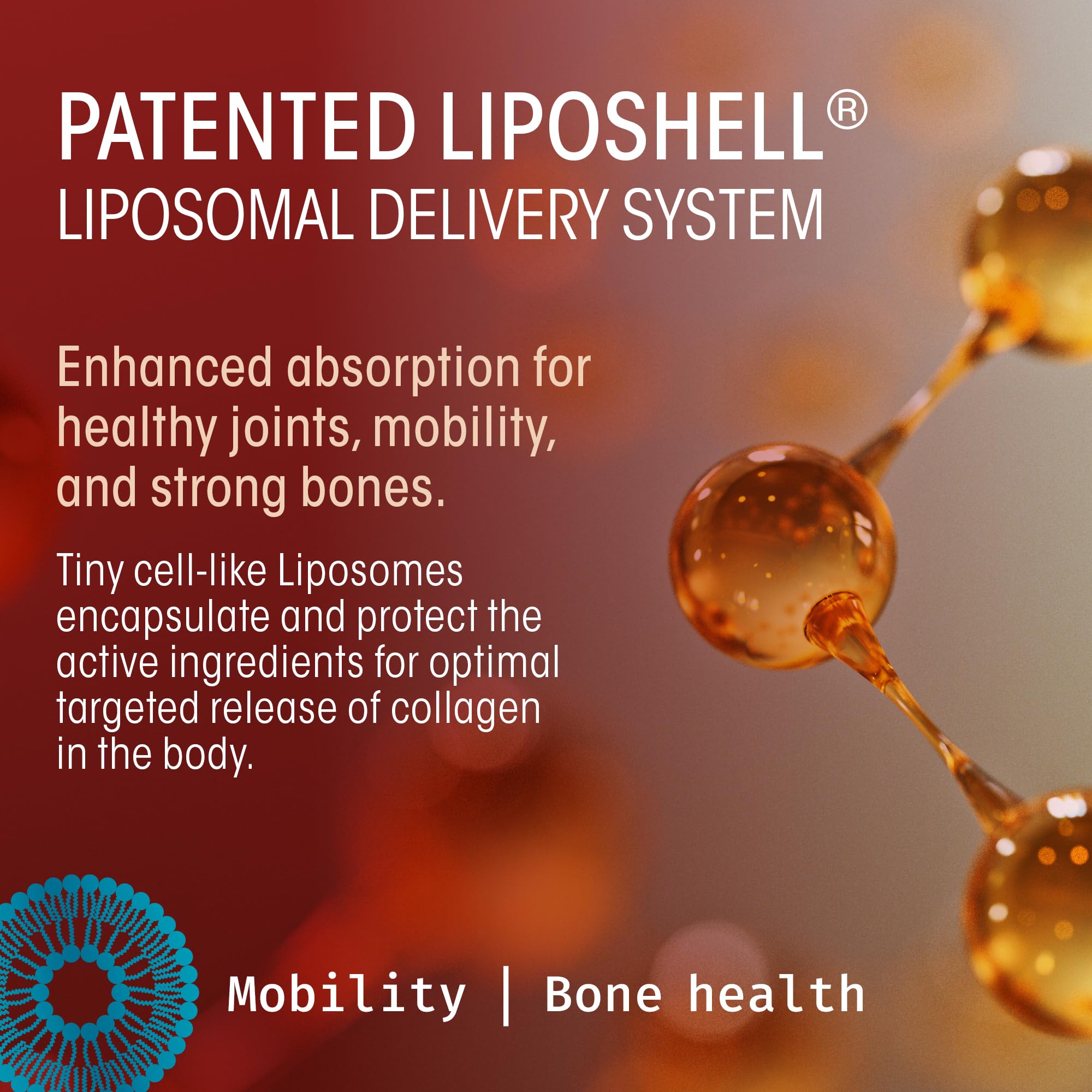 AFT Pharmaceuticals Super Joint liposomales, ingrediente clave glucosamina y colágeno marino.