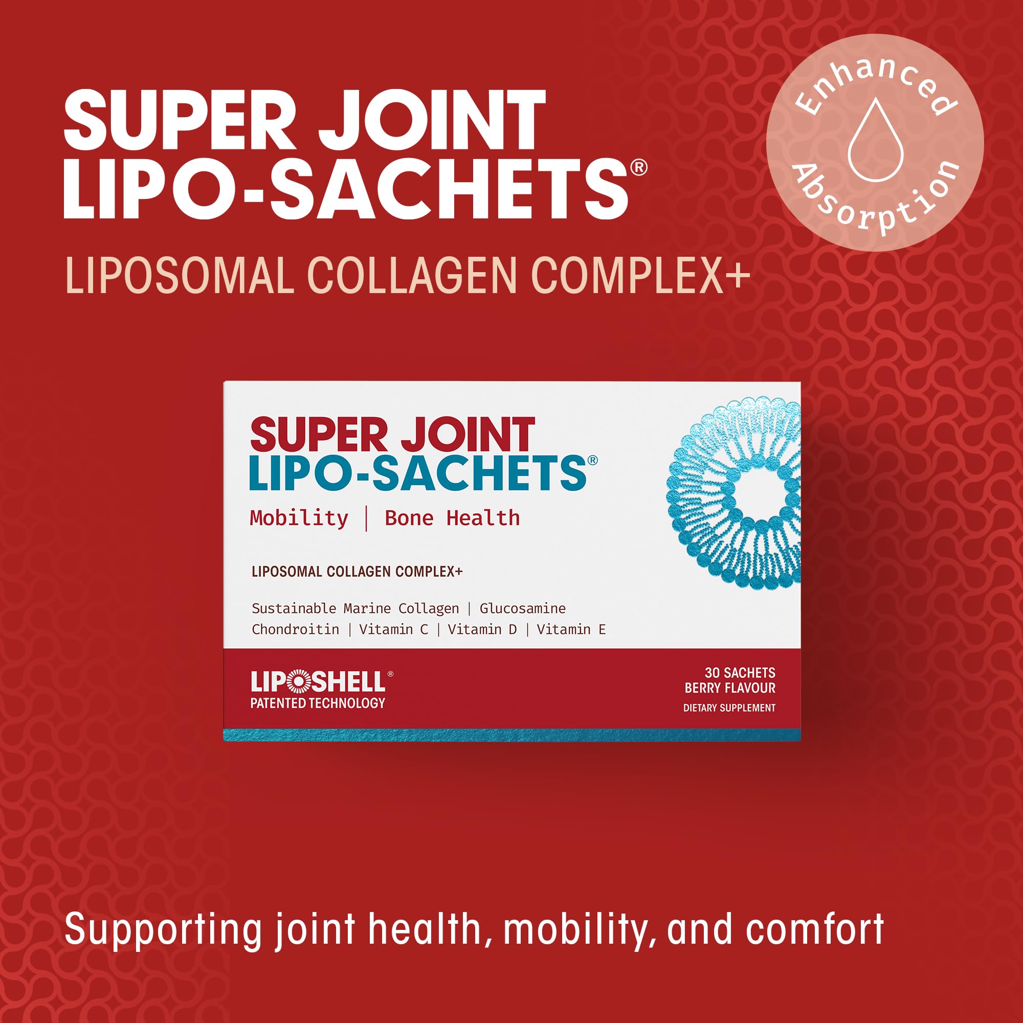 AFT Pharmaceuticals Super Joint liposomales, vitaminas C, D y E para articulaciones.