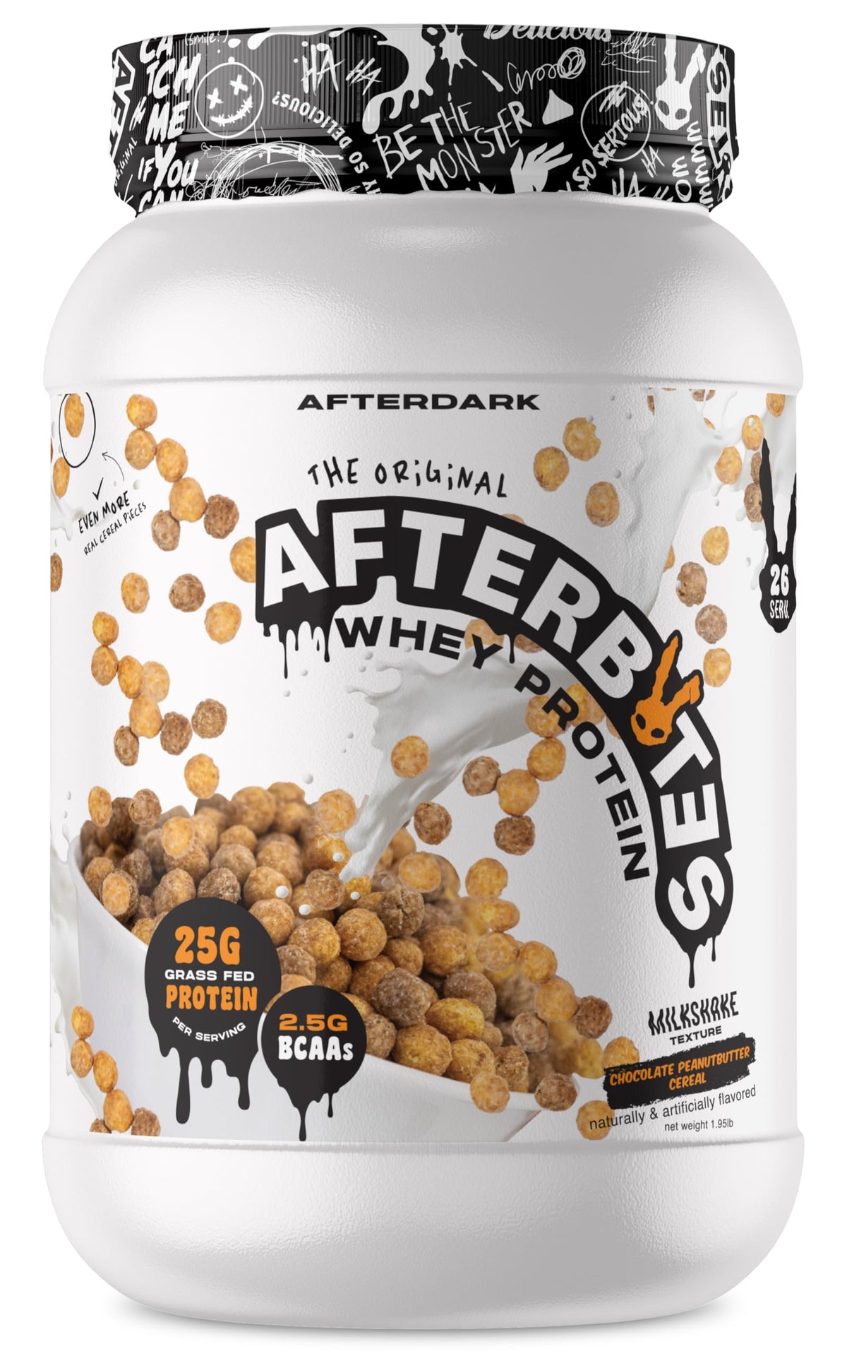 AfterDARK AfterBites envase compacto para uso diario y transporte cómodo.