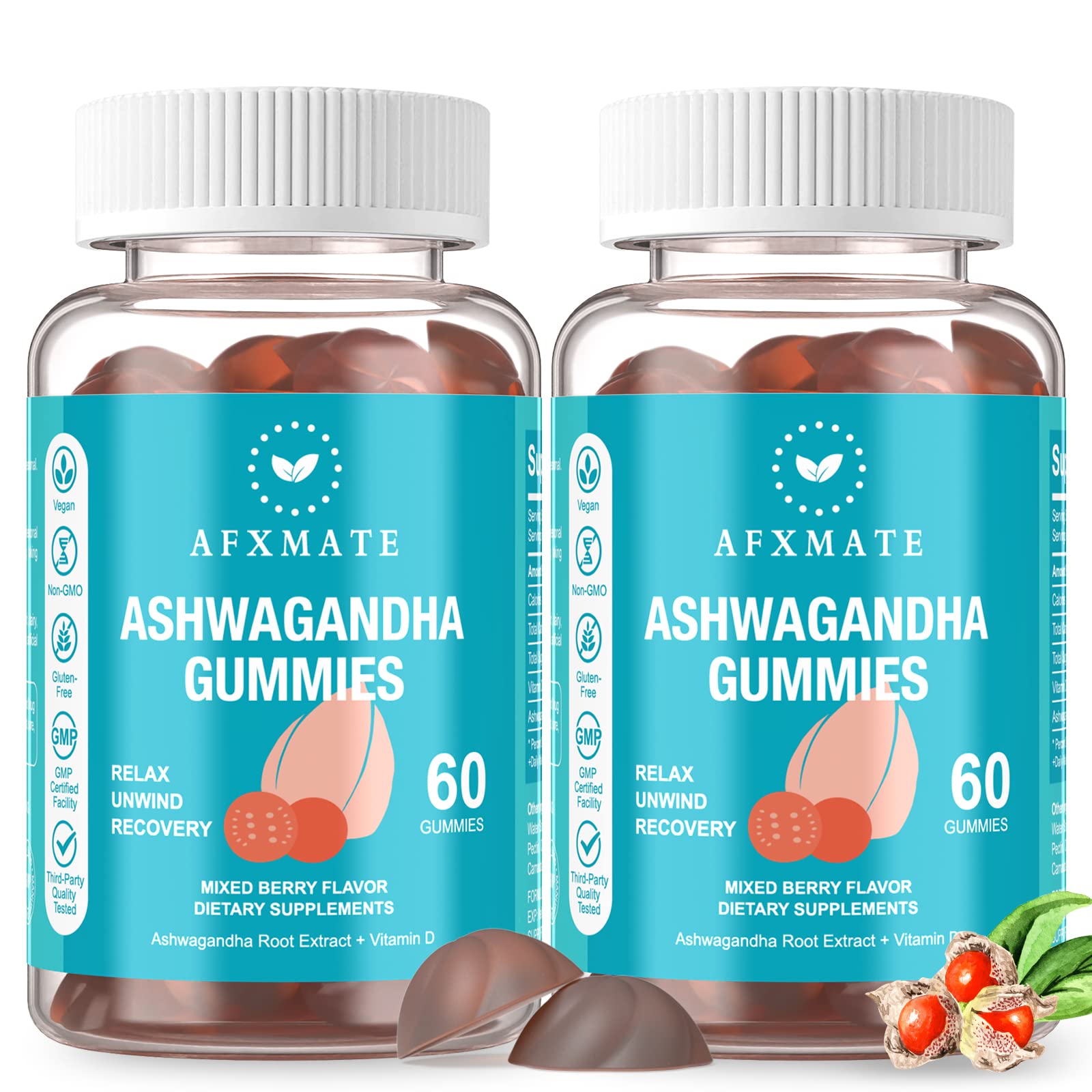 AFXMATE Ashwagandha Gomitas: uso diario para rutina personal.