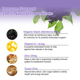 Gominolas de Sambucus con pectina vegetal, opción vegana