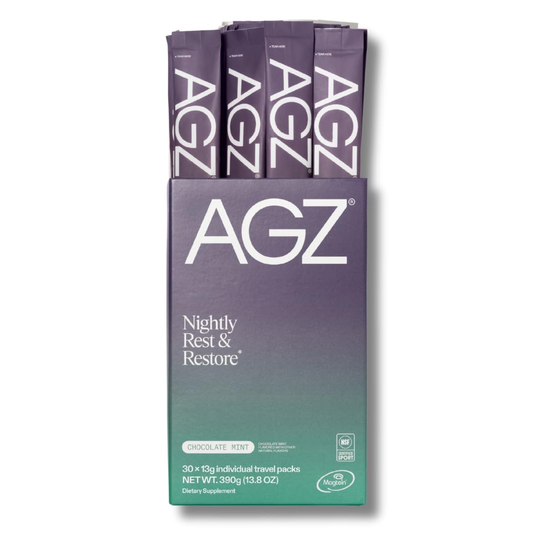 AG1 AGZ Bebida para Dormir, botella frontal para relajación nocturna.