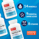 Cápsulas Agaricus Bio 600 mg en mano para uso diario