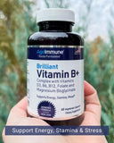 Detalle de composición AgeImmune Complejo B, beneficios para usuarios atentos.