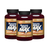 Ageless Male Max comprimidos frente, posible apoyo a la vitalidad diaria.