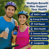 Frente de la botella Ageless NMN 500 mg para revisión rápida.