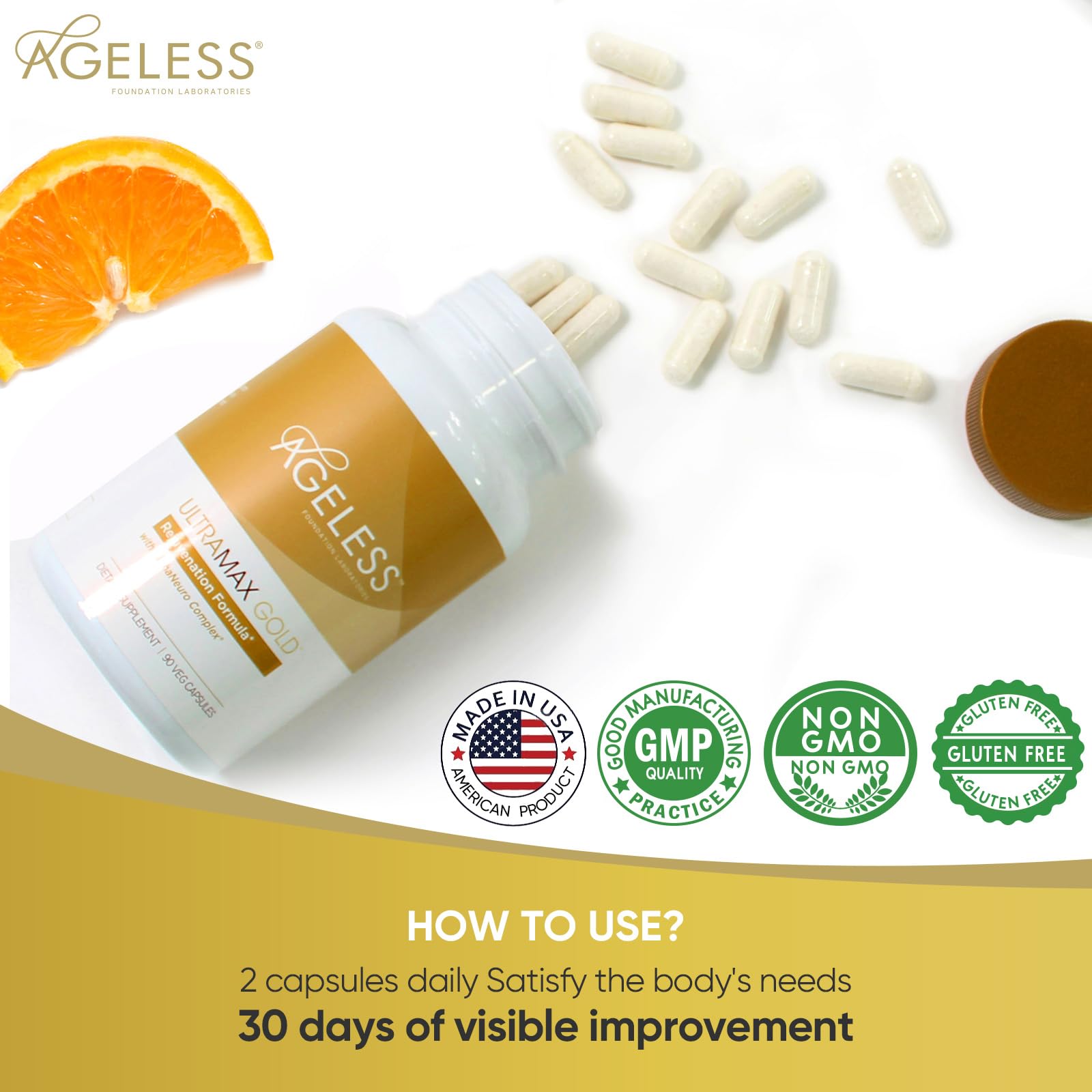 AGELESS UltraMAX Gold imagen de sueño reparador para descanso nocturno