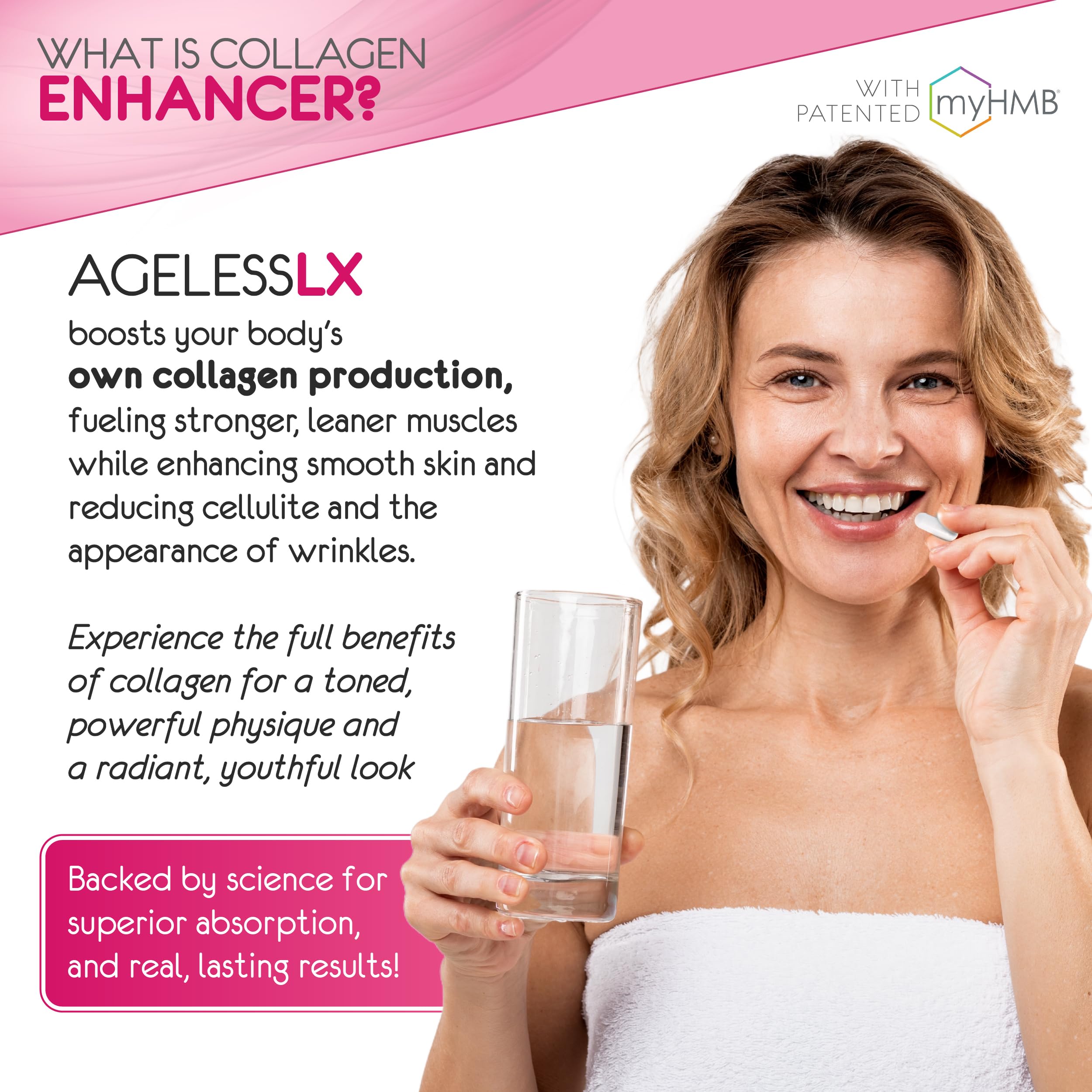 AgelessLX cabello fuerte y uñas más resistentes.