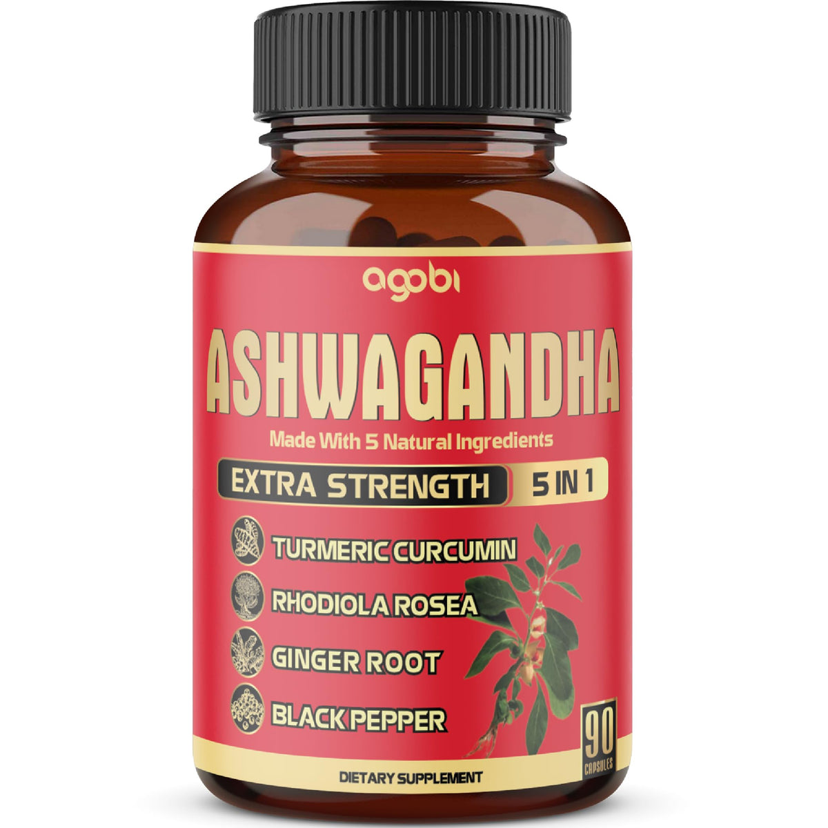 Agobi ashwagandha: cápsula para bienestar diario.