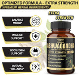 Rhodiola Rosea y Ashwagandha en Agobi, raíz para apoyo al ánimo en momentos ocupados.