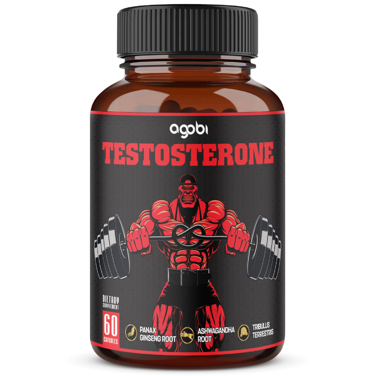 agobi testosterona envase de cápsulas para uso diario y energía sostenida