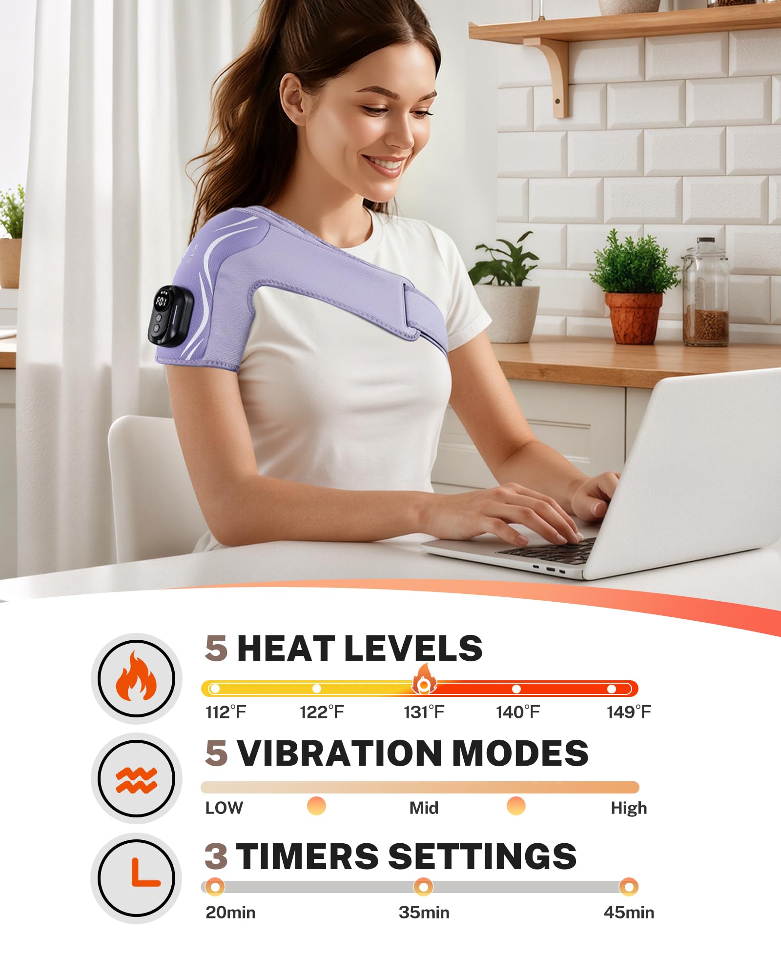 AGPTEK cubierta con calor/frío y bolsillo interno para packs fríos