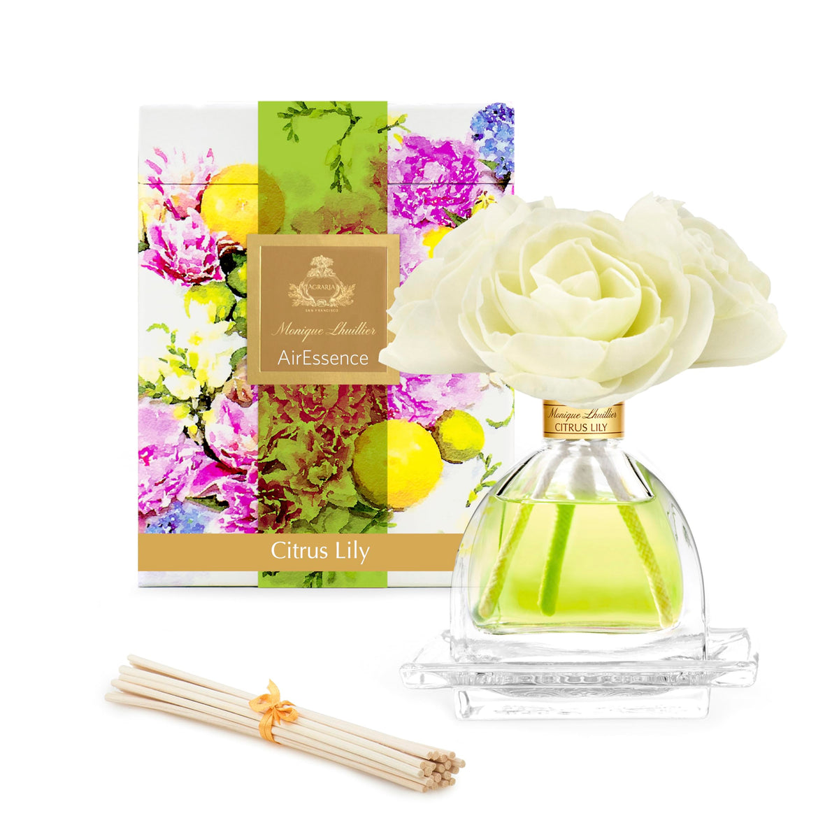 Agraria AirEssence conjunto difusor flores y varillas para perfumar la casa naturalmente