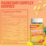 Agumoon Magnesio Complejo gomitas, textura suave de piña para consumo diario.