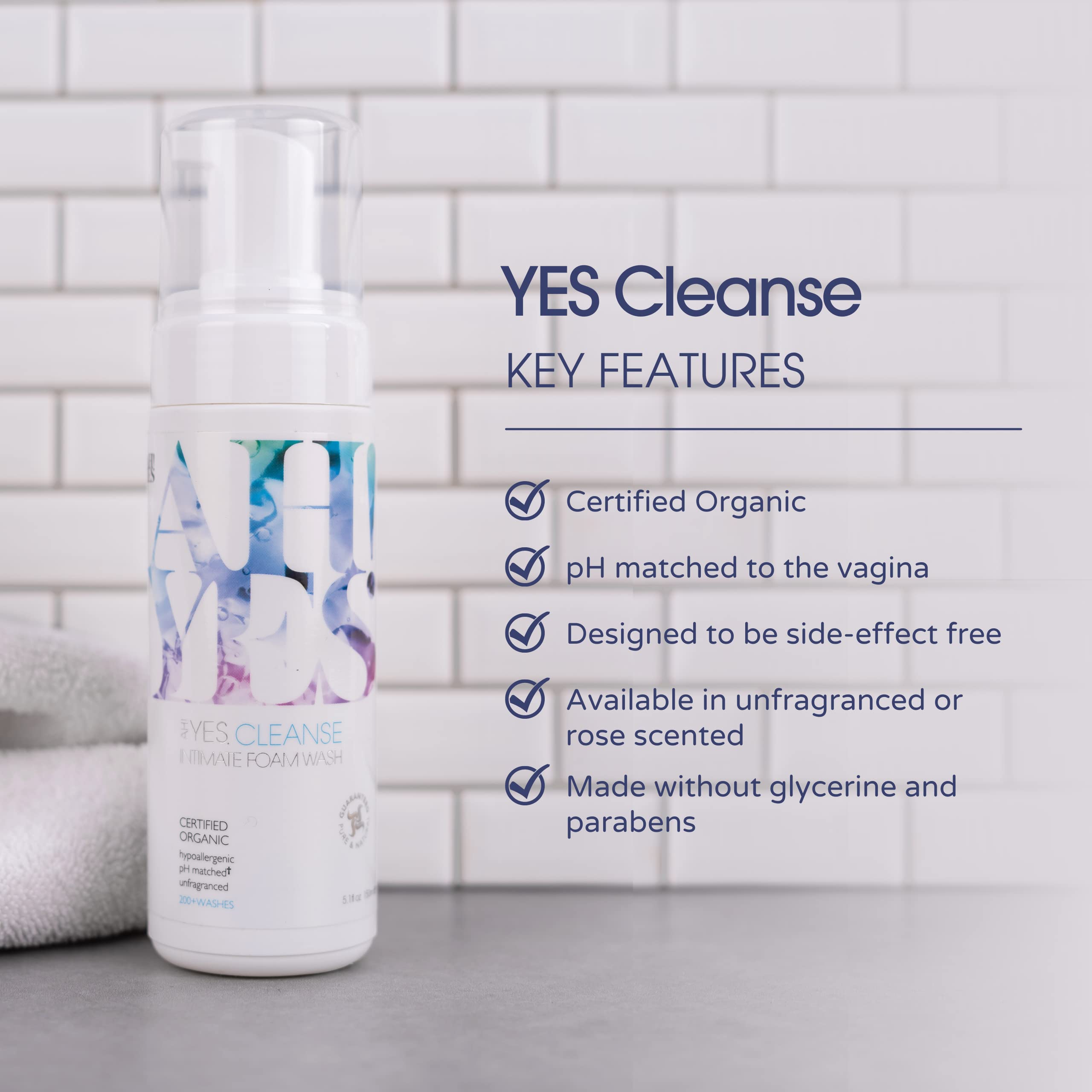 AH! YES CLEANSE uso diario: cuidado íntimo suave y versátil.