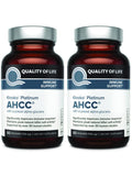 Quality of Life AHCC Kinoko Platinum, botella destacada para uso diario y beneficio potencial