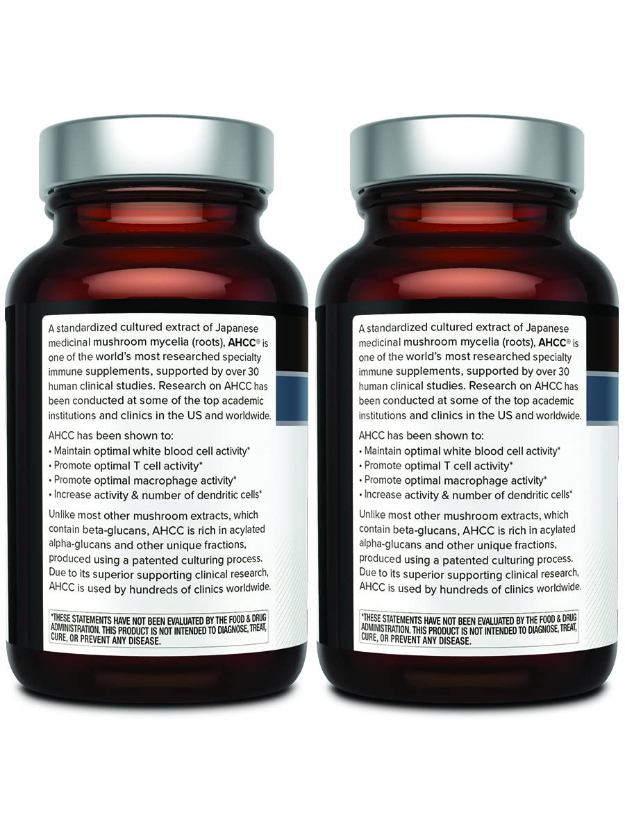 Quality of Life AHCC Kinoko Platinum, etiqueta informativa sobre producto