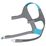 AHIYIYI CPAP headgear AirFit AirTouch F20 estandar azul con clips para ajuste estable nocturno.