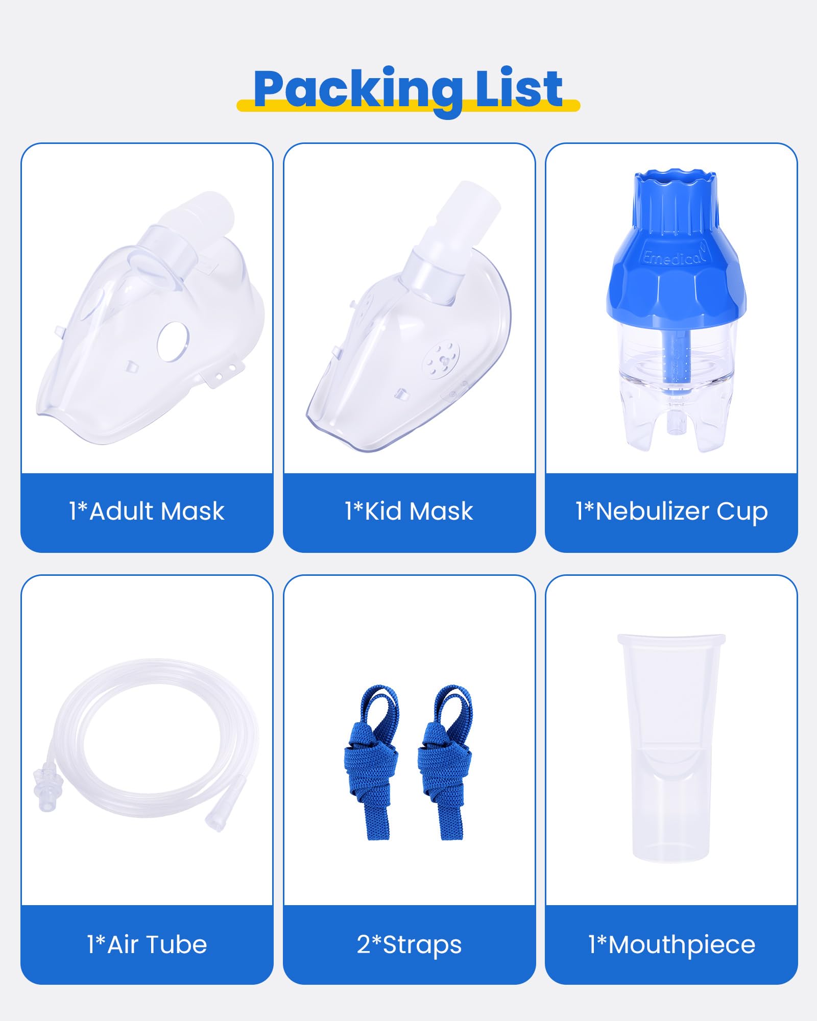 AHIYIYI Nebulizer Kit, facilita limpieza después de cada uso