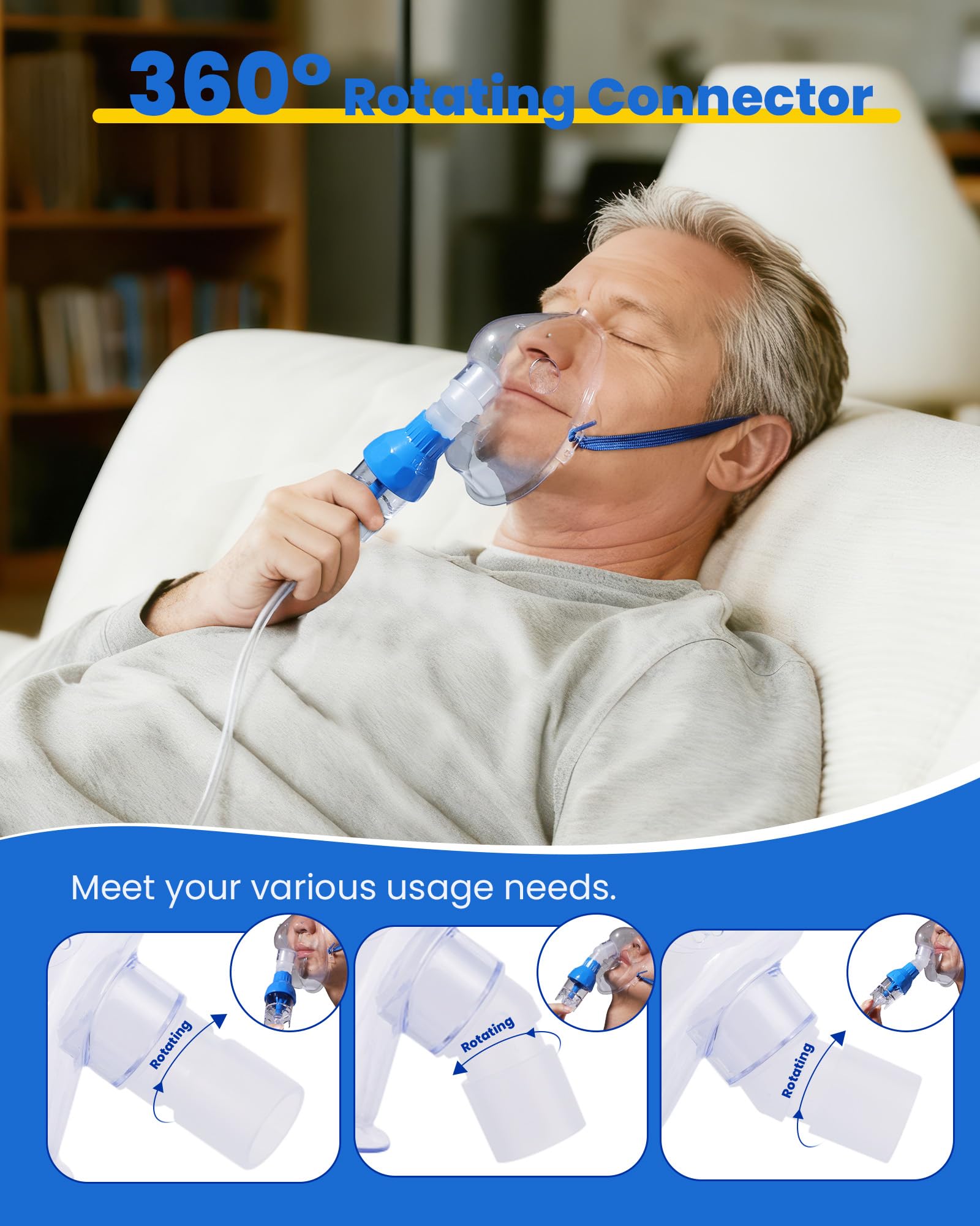 AHIYIYI Nebulizer Kit con mascara infantil, ajuste cómodo para niños