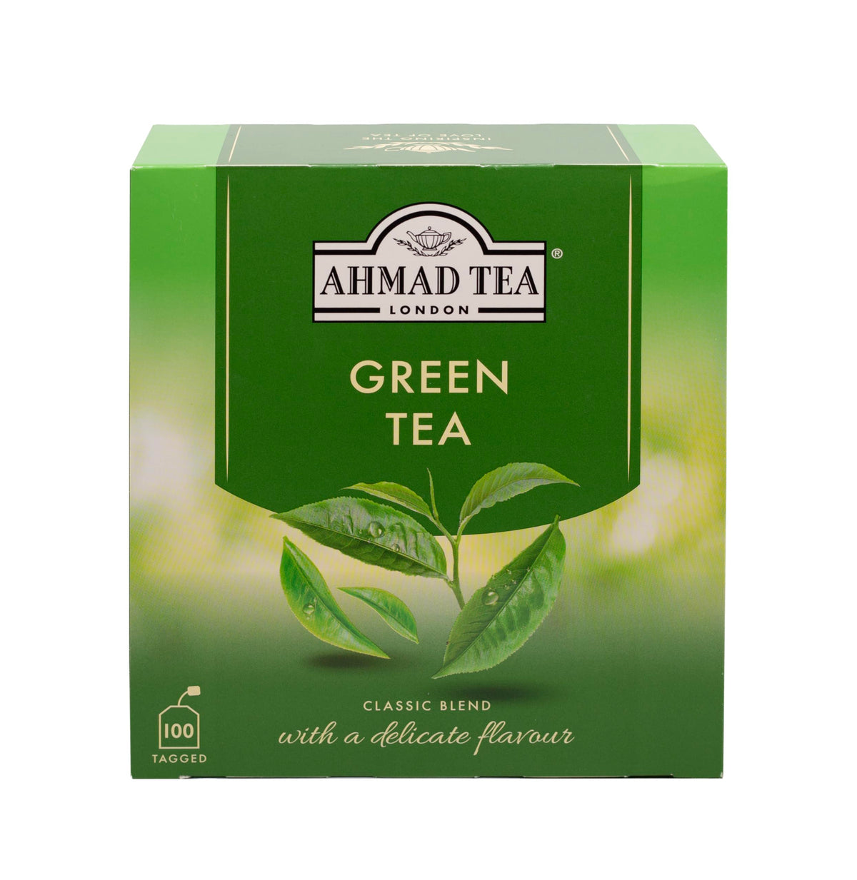 Ahmad Tea té verde con 100 bolsitas, infusión rápida y sabor equilibrado