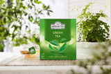 Logotipo de Ahmad Tea en la caja de té verde
