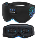 AHUIARGY máscara de dormir de seda fría con auriculares para descanso cómodo