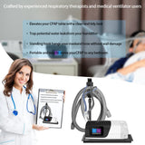 La base antideslizante mantiene estable la unidad CPAP en la mesa.