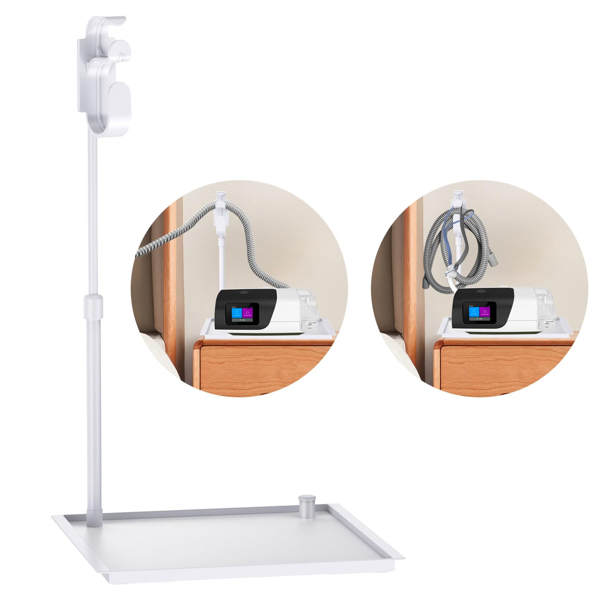 Aifeedi CPAP Protector Mat, bandeja organizadora, mantiene máscaras y mangueras ordenadas durante la noche.