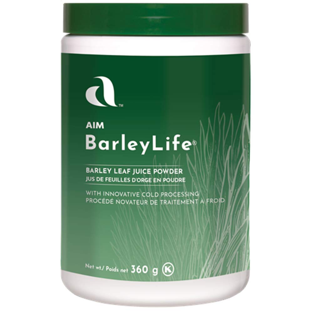 BarleyLife AIM, polvo de cebada 360 g, complemento diario para energía natural.