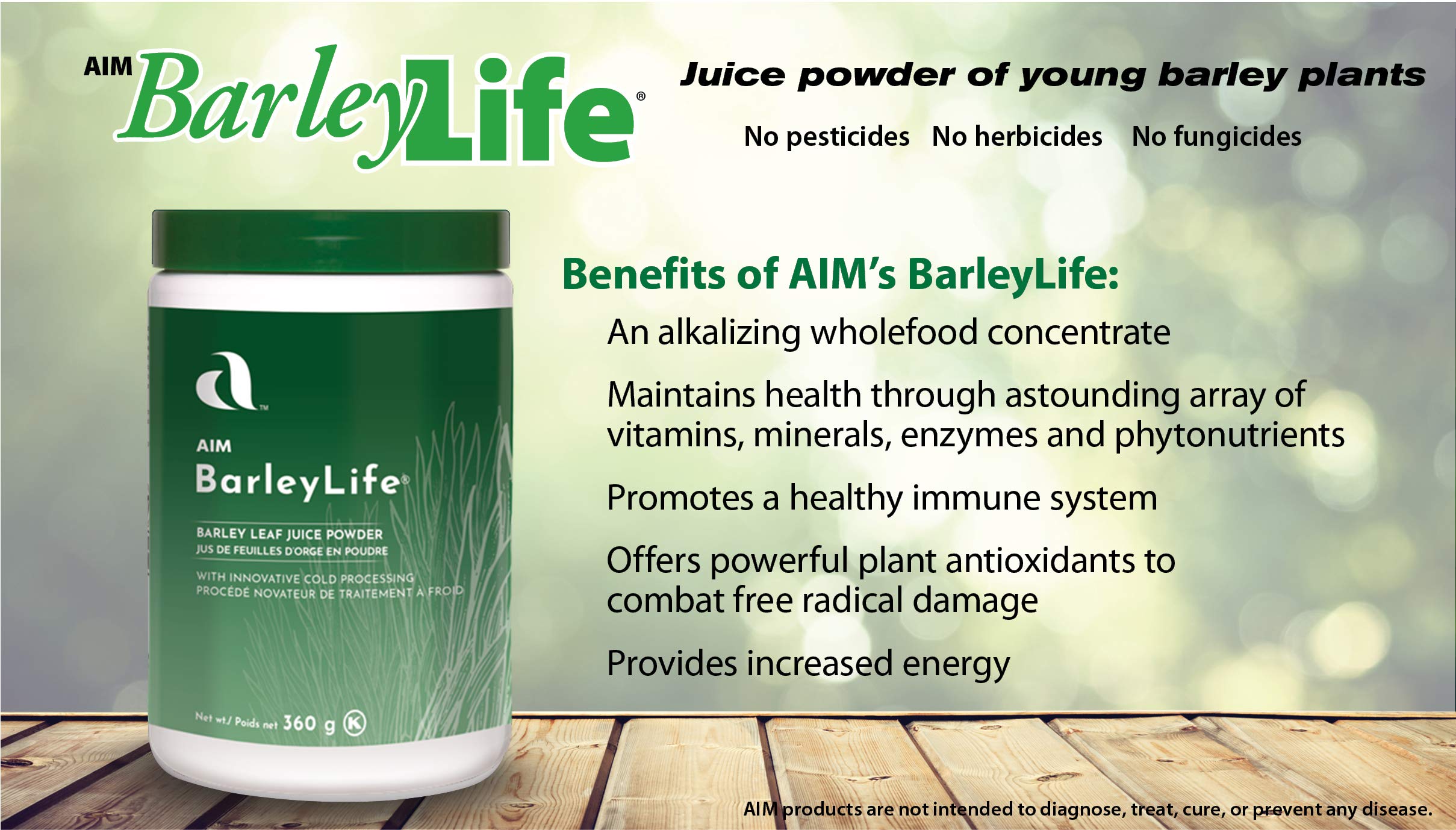 BarleyLife de AIM, preparación de batido verde para inicio de día.