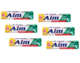 AIM pasta dental frente del tubo, menta fresca para uso diario.