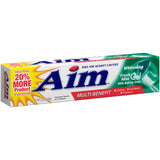 Pasta AIM para protección contra caries y blanqueamiento con bicarbonato.