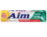 Textura gel de AIM, limpieza profunda con sabor a menta.